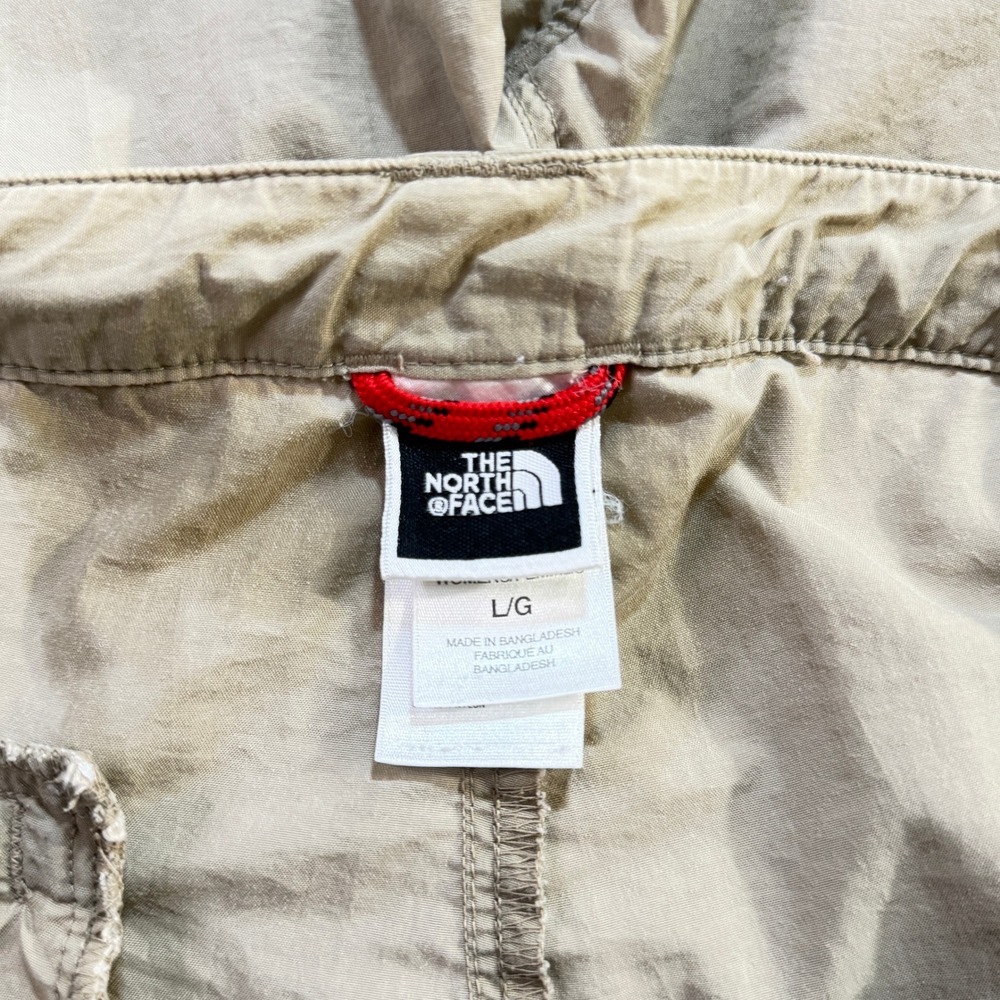 North Face Cargo‎ Capri Pants Womens L Beige Tan Hiking Outdoor Utility - Picture 3 of 12